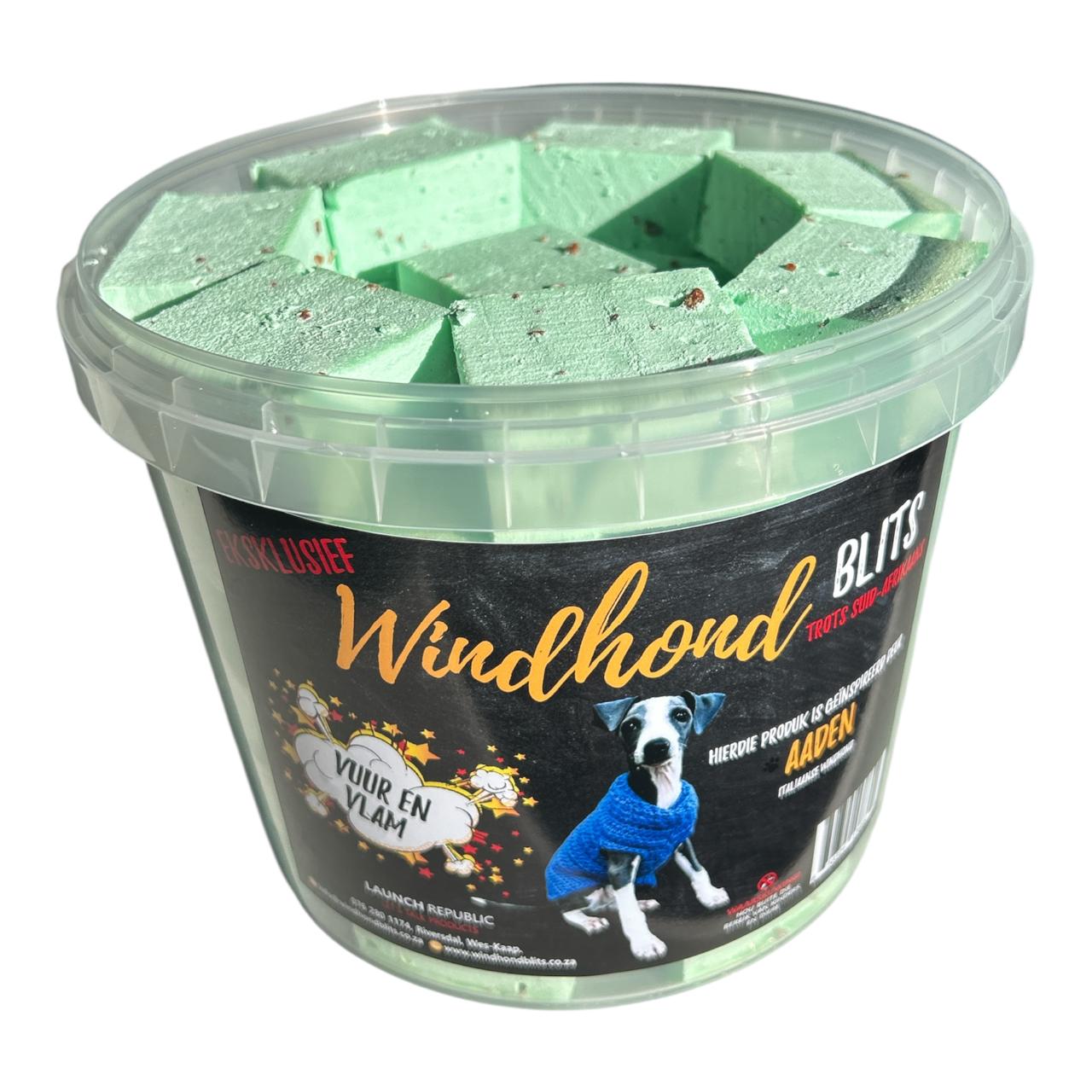 Windhond Blits Green 2.5L Firelighters Bucket used to light a braai fire