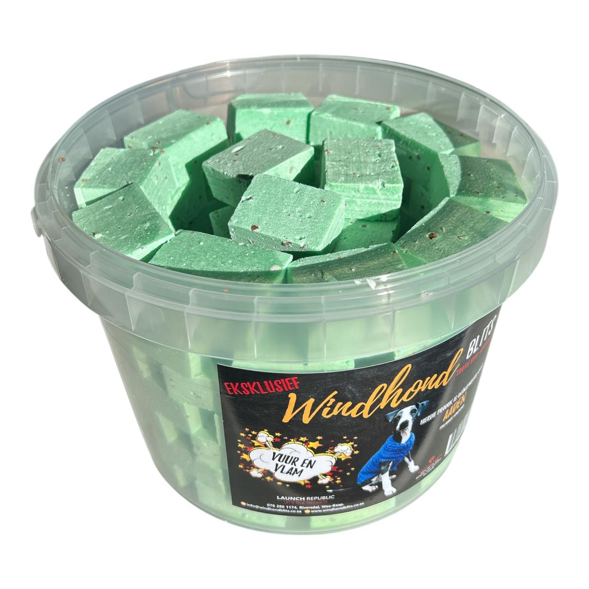 Windhond Blits Green 5L Firelighters Bucket used to light a braai fire