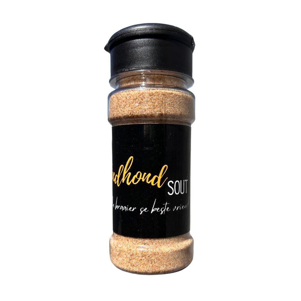Windhond Sout 100g Shaker showing premium seasoning packaging