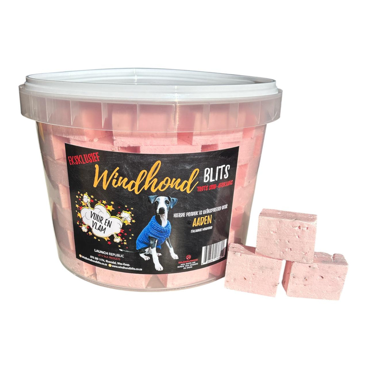 Pink 5L Windhond Blits Firelighters Bucket with 88 ready-to-burn firelighter cubes